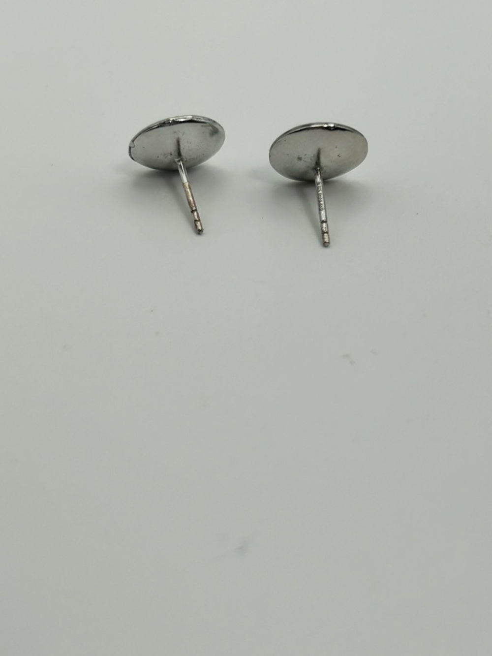 Sterling Silver Textured Dome Stud Earrings .5" Stamped 925 No Backs - Picture 5 of 8